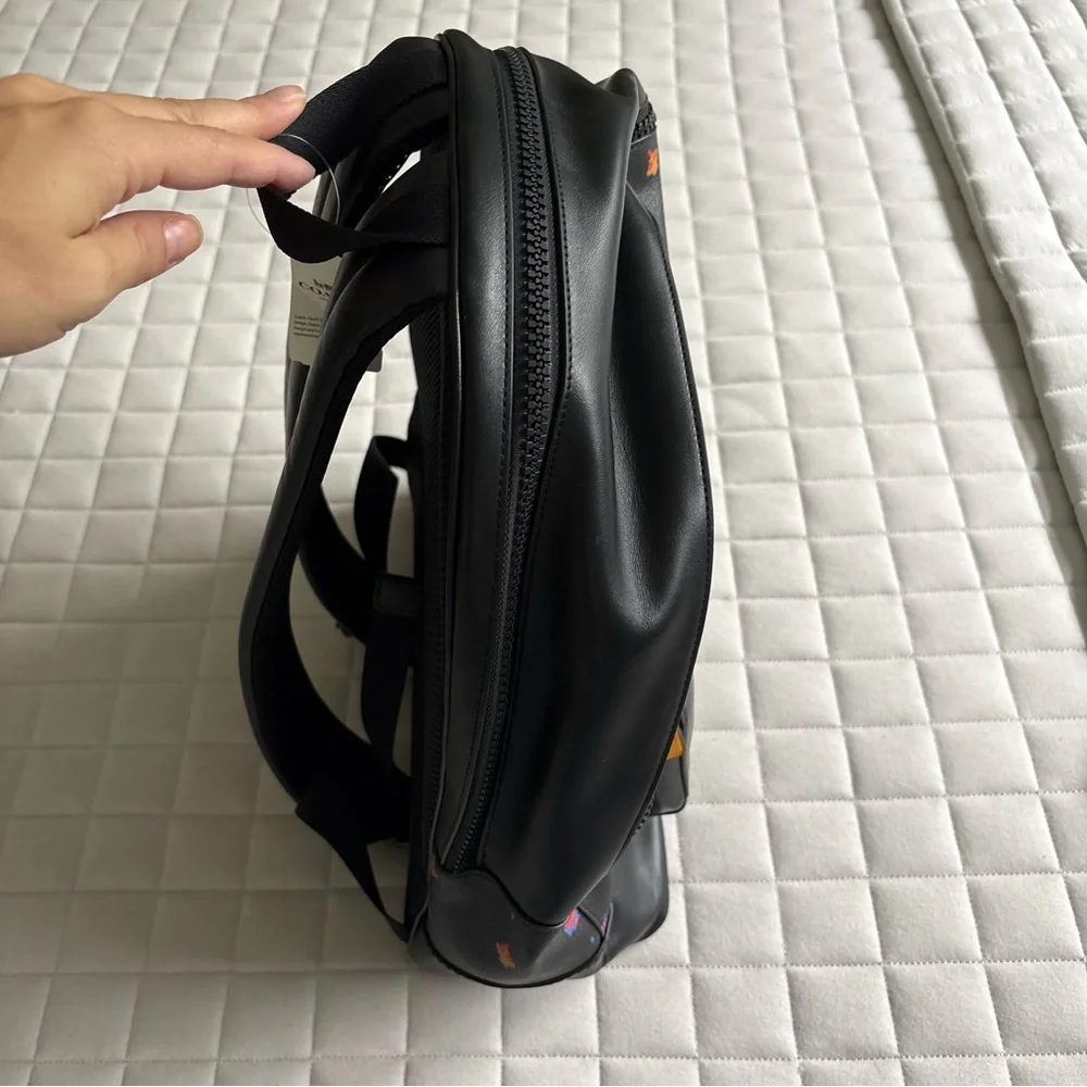 Coach x Atari Black Leather Backpack with Atari design - Picture 4 of 7